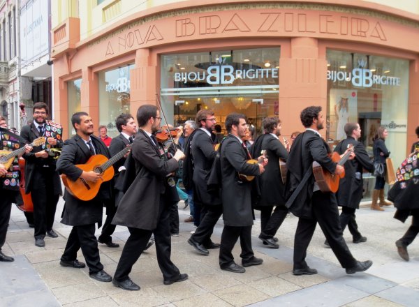 Braga-Musikanten auf dem Praca da Republica